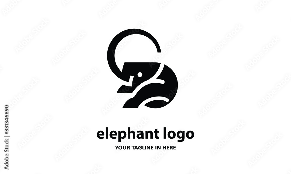The concept of modern Sderhana elephant logo design is easy to remember The concept of modern Sderhana elephant logo design is easy to remember