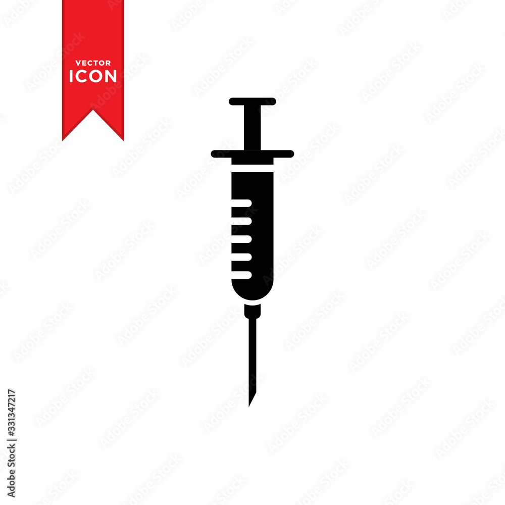 Syringe injection icon vector. Trendy flat design style on white background. Syringe injection icon vector. Trendy flat design style on white background.