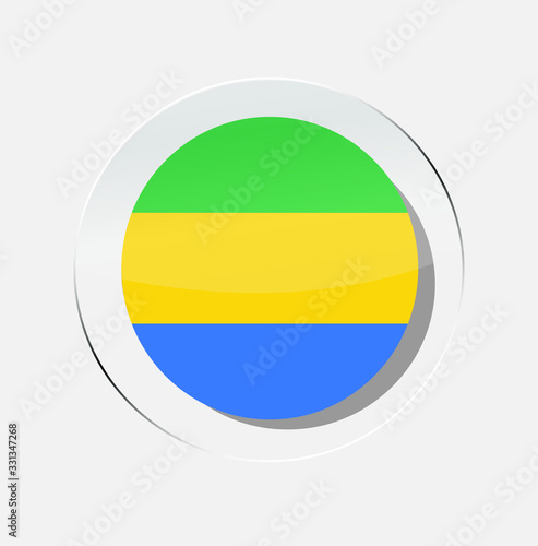 Free Download gabon country flag circle icon with a white background - GFXLoad