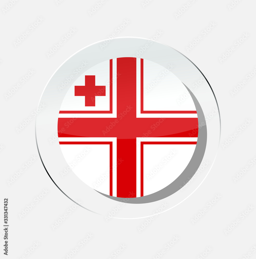 Circle icon of the naval country flag ensign of tonga with a white background Circle icon of the naval country flag ensign of tonga with a white background