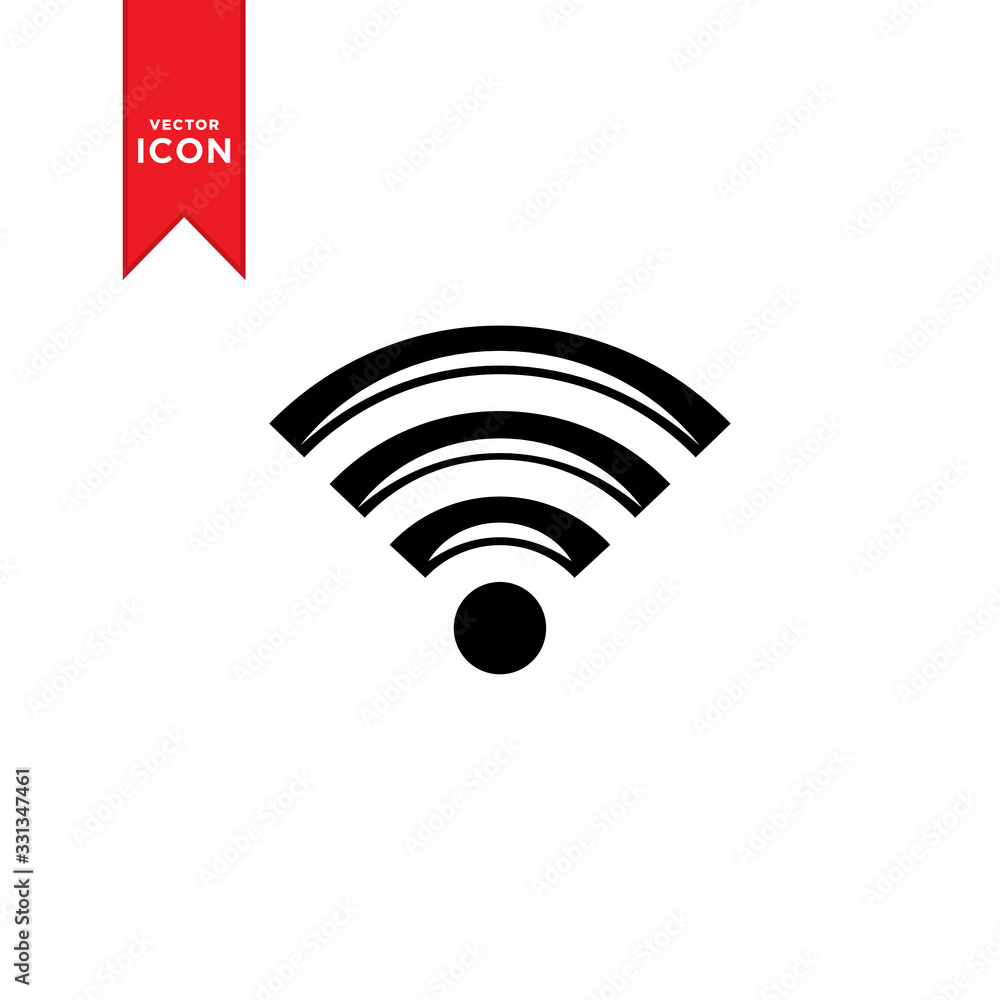 Wifi icon. Wireless signal icon vector. Trendy Flat design style on white background. Wifi icon. Wireless signal icon vector. Trendy Flat design style on white background.