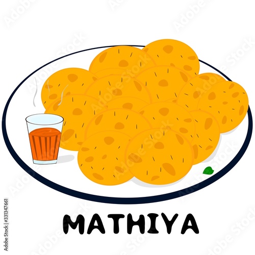 Mathiya indian Gujarati Food Vector