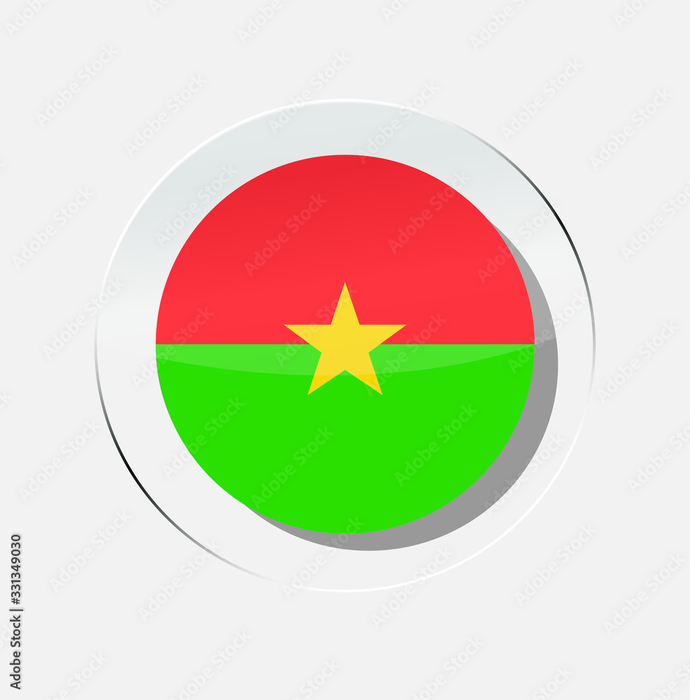 circle icon burkina faso country flag with a white background circle icon burkina faso country flag with a white background