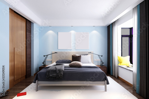 3d render of bedroom