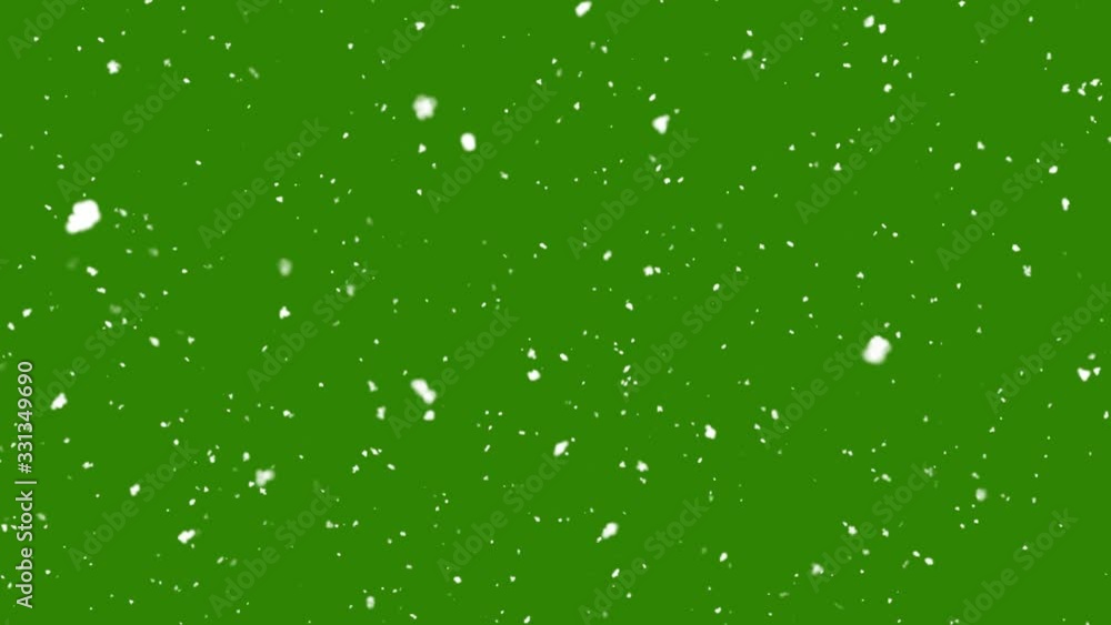 Snow falling on green screen background Snow falling on green screen background