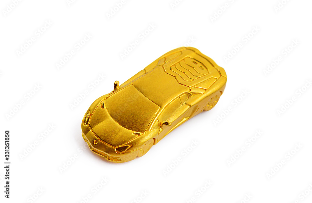 Toy car made of gold
