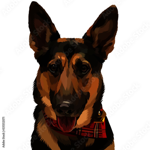 Wallpaper Mural Brown Dog Vector Illustration Pet Torontodigital.ca