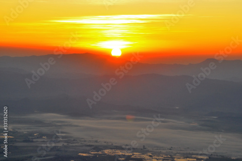 Sunrise Mountain Doi Mae Tamanson  Pa Kia  the most popular tourist attraction in Chiang Mai Thailand