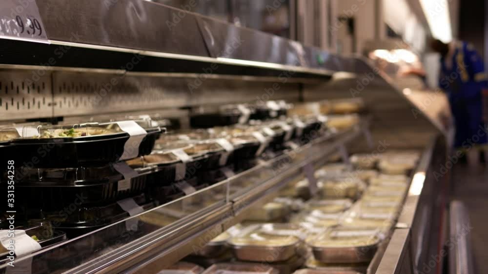 Blur motion of people buying food inside Costco store with 4k resolution Blur motion of people buying food inside Costco store with 4k resolution