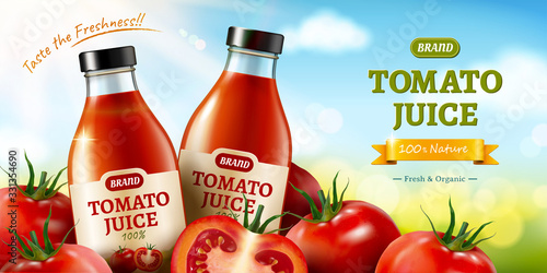 Fresh tomato juice ads
