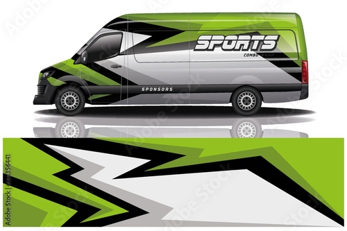 Van car wrapping decal design