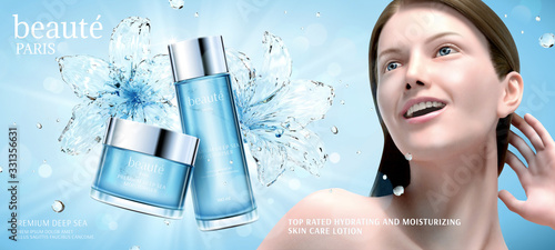 Hydrating cosmetic ads