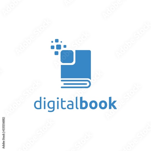 Digital Book Logo Simple And Templates,  Vector