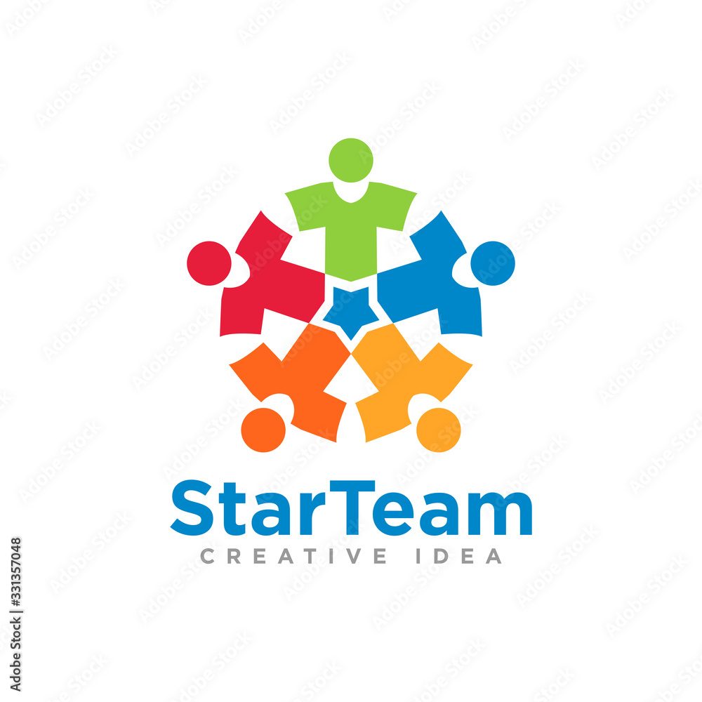 Community or Team Logo Design Vector Community or Team Logo Design Vector