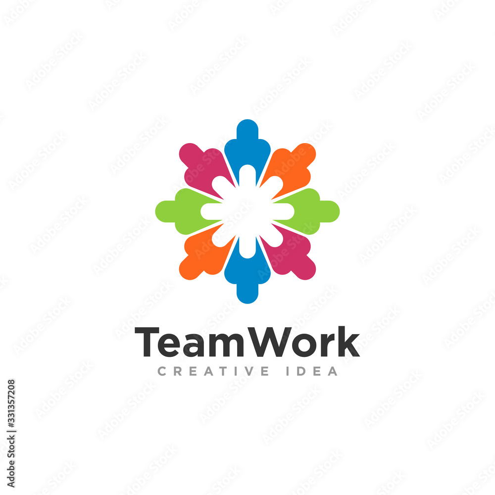 Community or Team Logo Design Vector