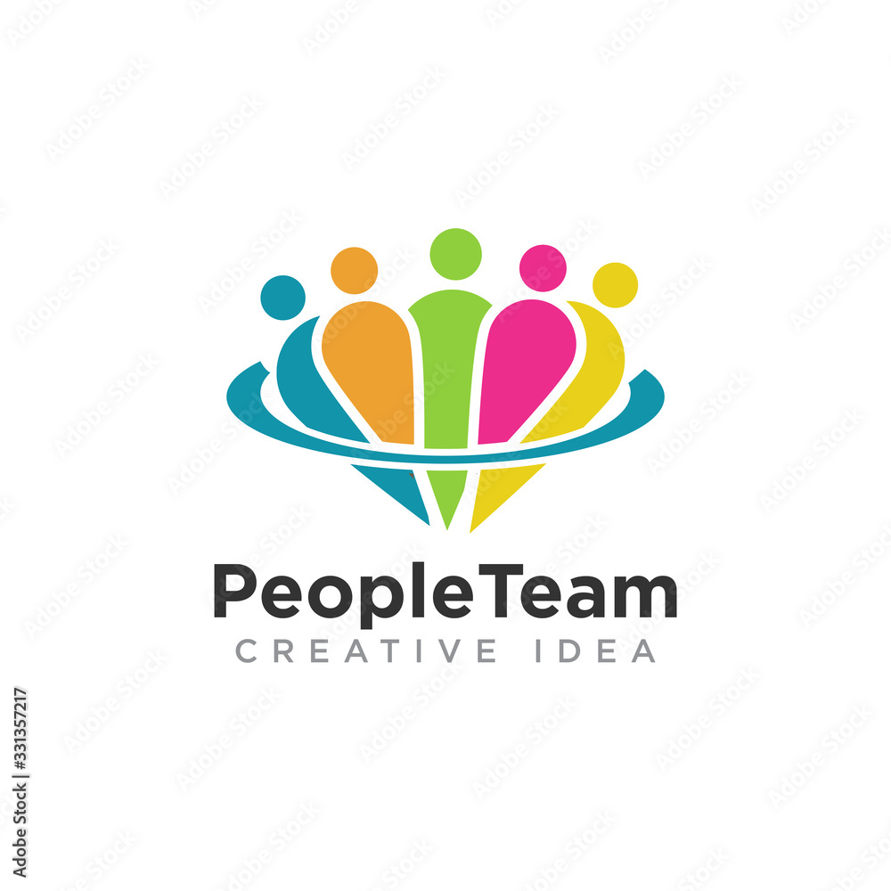 Community or Team Logo Design Vector Community or Team Logo Design Vector