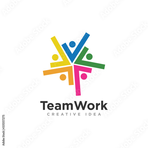 Community or Team Logo Design Vector