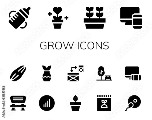 grow icon set