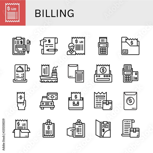 billing icon set