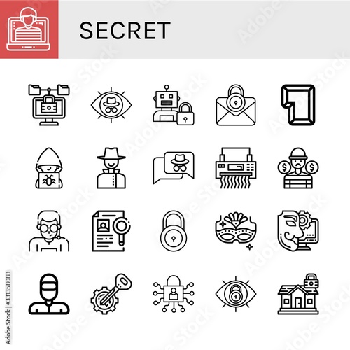 secret icon set