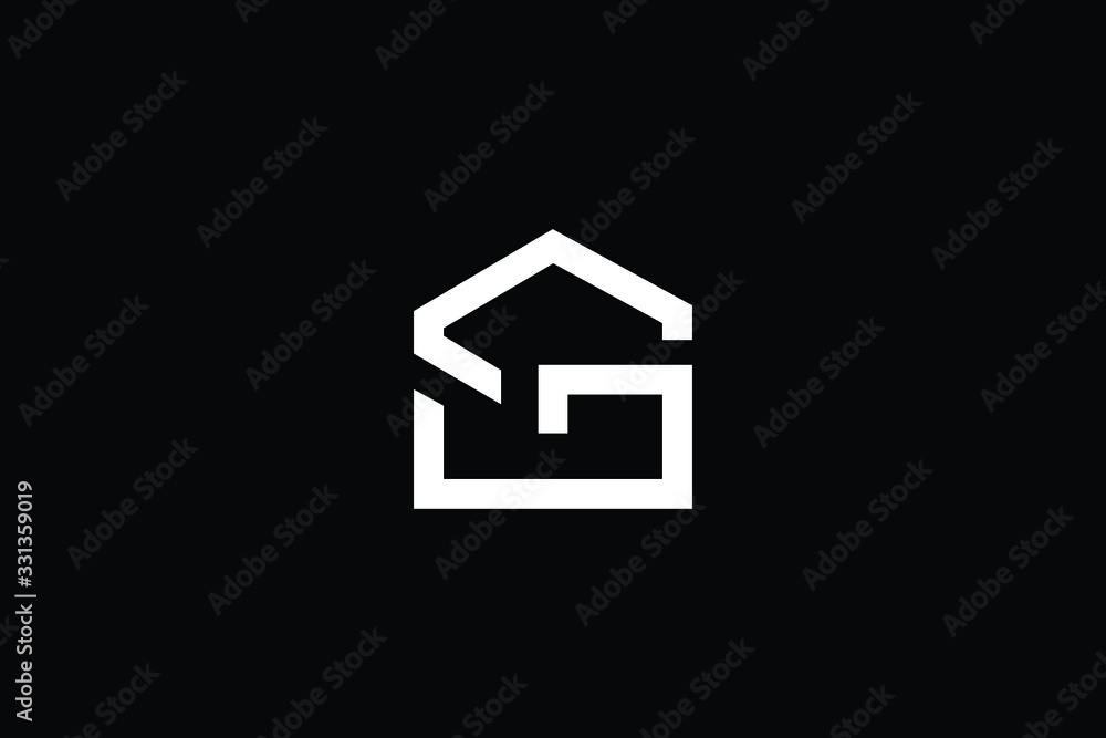 Logo design of S in vector for construction, home, real estate, building, property. Minimal awesome trendy professional logo design template on black background. Logo design of S in vector for construction, home, real estate, building, property. Minimal awesome trendy professional logo design template on black background.