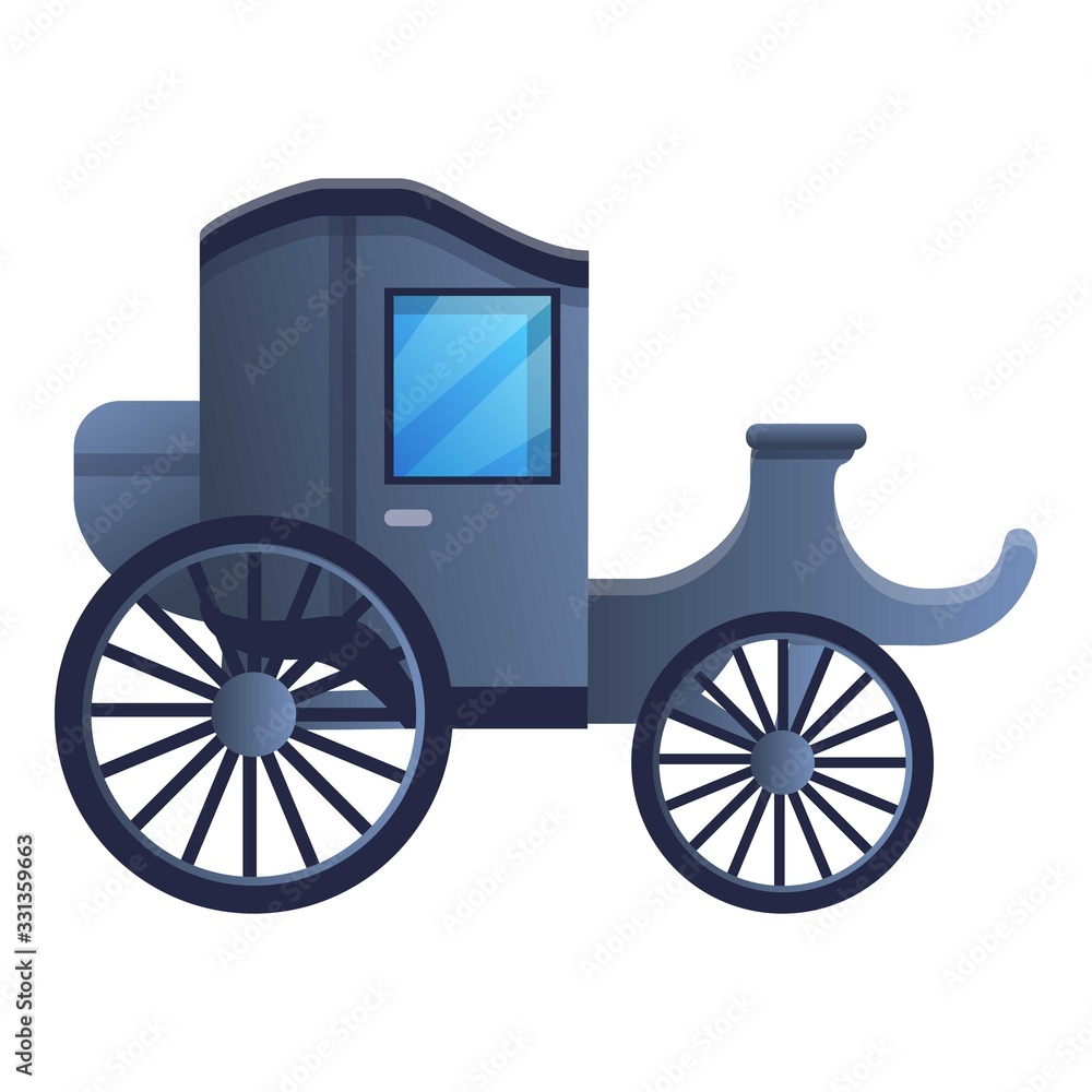 Fototapeta premium Classic brougham icon. Cartoon of classic brougham vector icon for web design isolated on white background