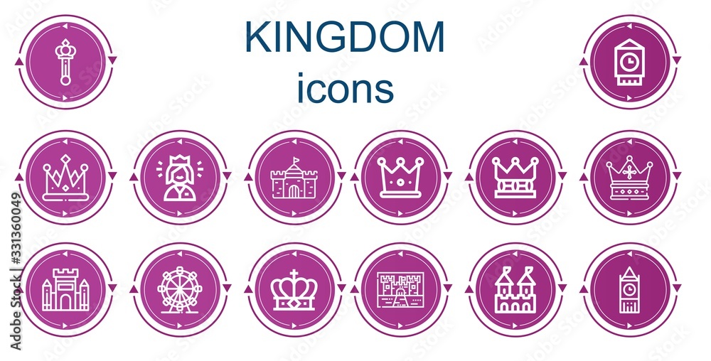 Editable 14 kingdom icons for web and mobile Editable 14 kingdom icons for web and mobile