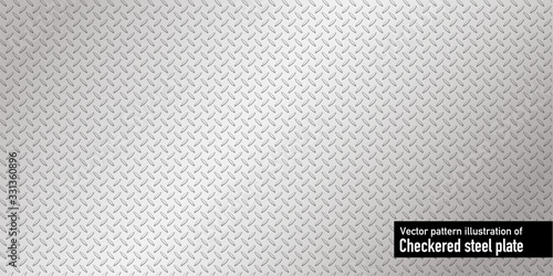 Vector pattern illustration of Checkered steel plate