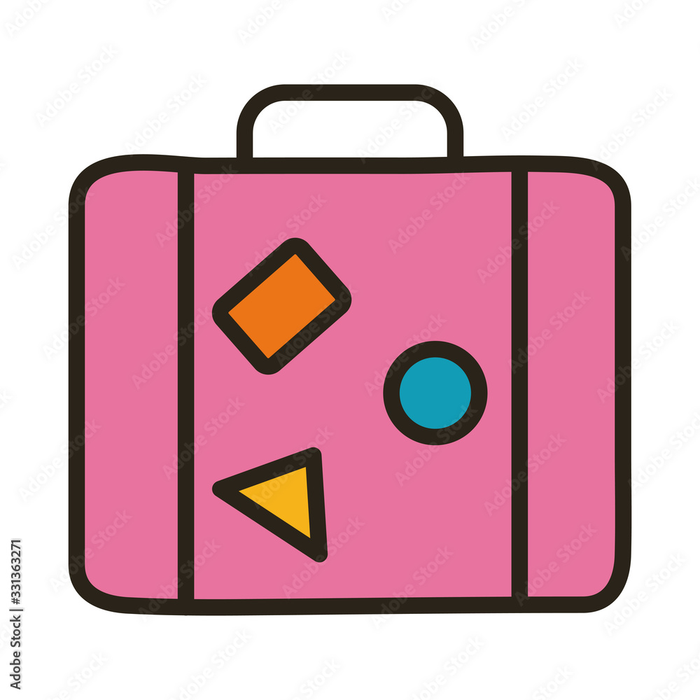 suitcase travel line and fill style icon suitcase travel line and fill style icon