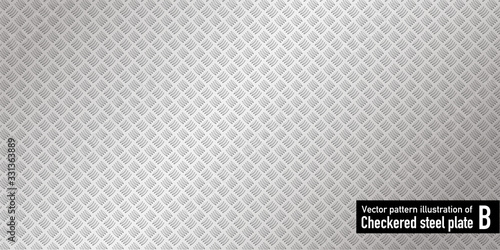 Vector pattern illustration of Checkered steel plate