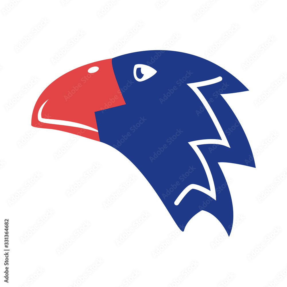 Obraz premium eagle bald silhouette style icon