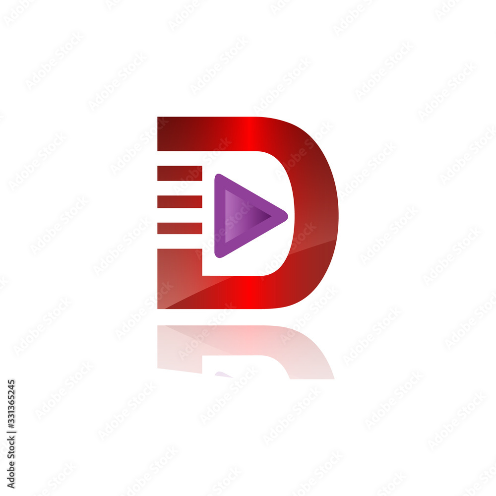 Modern design letter D symbol for element design Modern design letter D symbol for element design