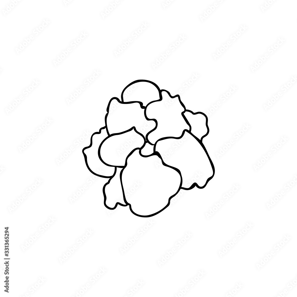 Violets flowers. Flower doodle icon. Drawing by hand. Line art. Vector illustration. Violets flowers. Flower doodle icon. Drawing by hand. Line art. Vector illustration.