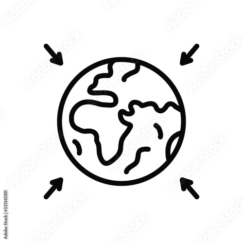 Black line icon for entire