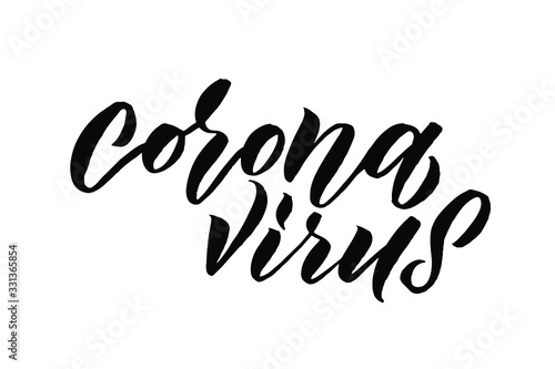 Corona Virus Russian Vector Russian Lettering. Medicine Design.