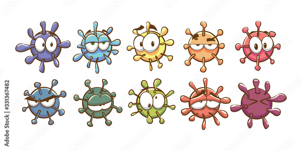 coronavirus vector set collection graphic clipart design