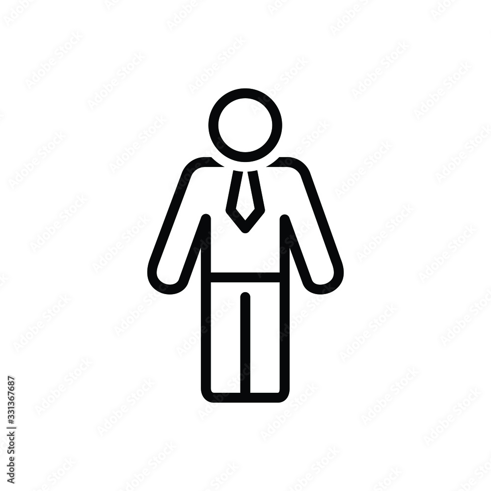 Black line icon for guy Black line icon for guy