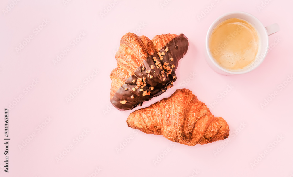 Croissants and coffee.