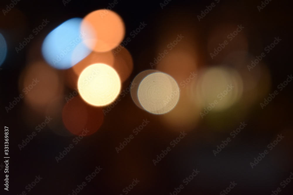 Nighttime multicolored bokeh and blurry images Nighttime multicolored bokeh and blurry images