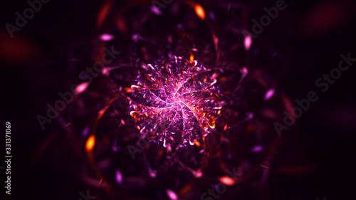 3D rendering abstract circle light background