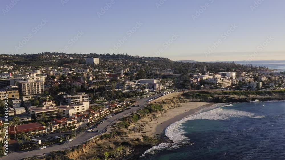 Aerial view of La Jolla coastline, a seaside community in San Diego on a late afternoon. Aerial view of La Jolla coastline, a seaside community in San Diego on a late afternoon.