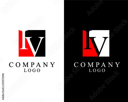 IV, VI logo Letter square shape logo vector for company identity.