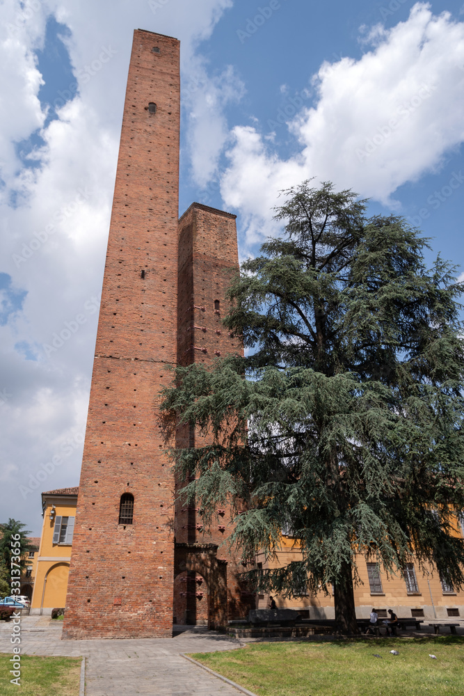 Italy, Pavia. Medieval towers