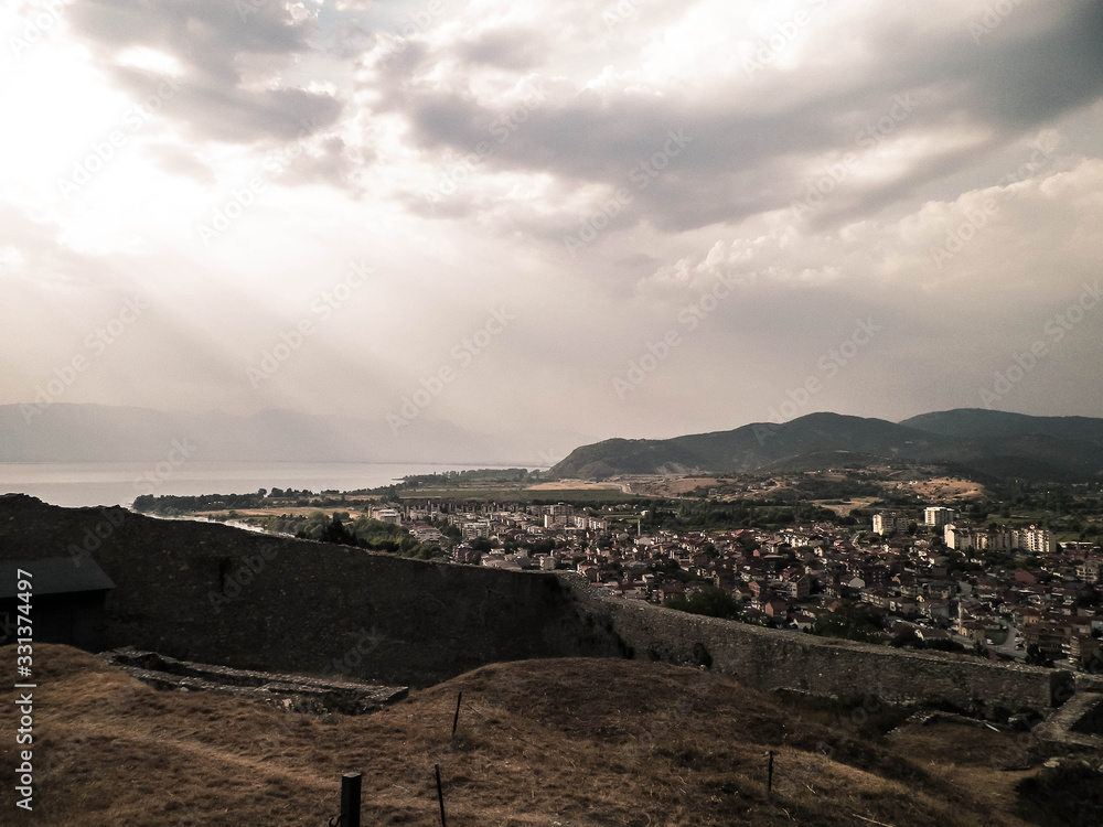 Ochrid City seen from Tsar Samuel's Fortress.