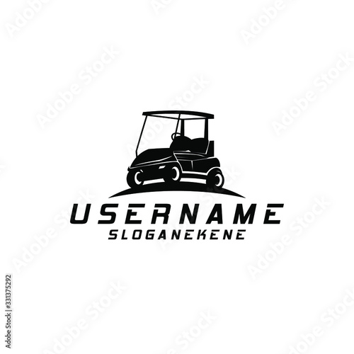 golf cart logo concept black vector