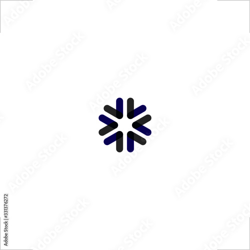 abstract light logo snow flake design