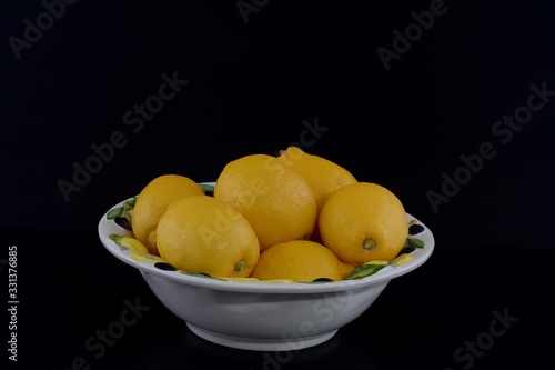 Ripe juicyy lemons close up