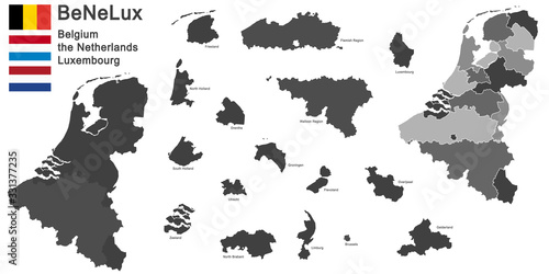 BeNeLux countries silhouette
