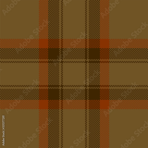 Pixel background vector design. Modern seamless pattern plaid. Square texture fabric. Tartan scottish textile. Beauty color madras ornament.