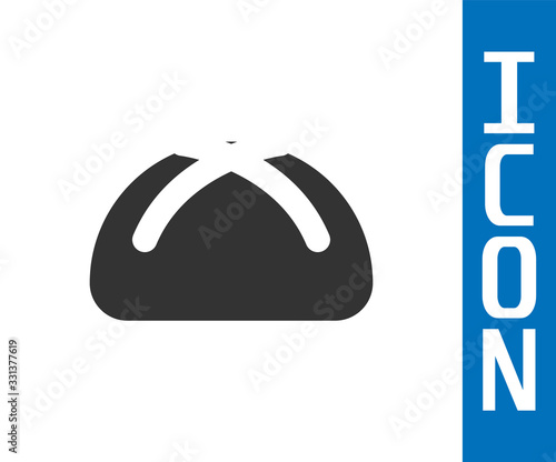 Grey Easter cake icon isolated on white background. Happy Easter. Vector Illustration